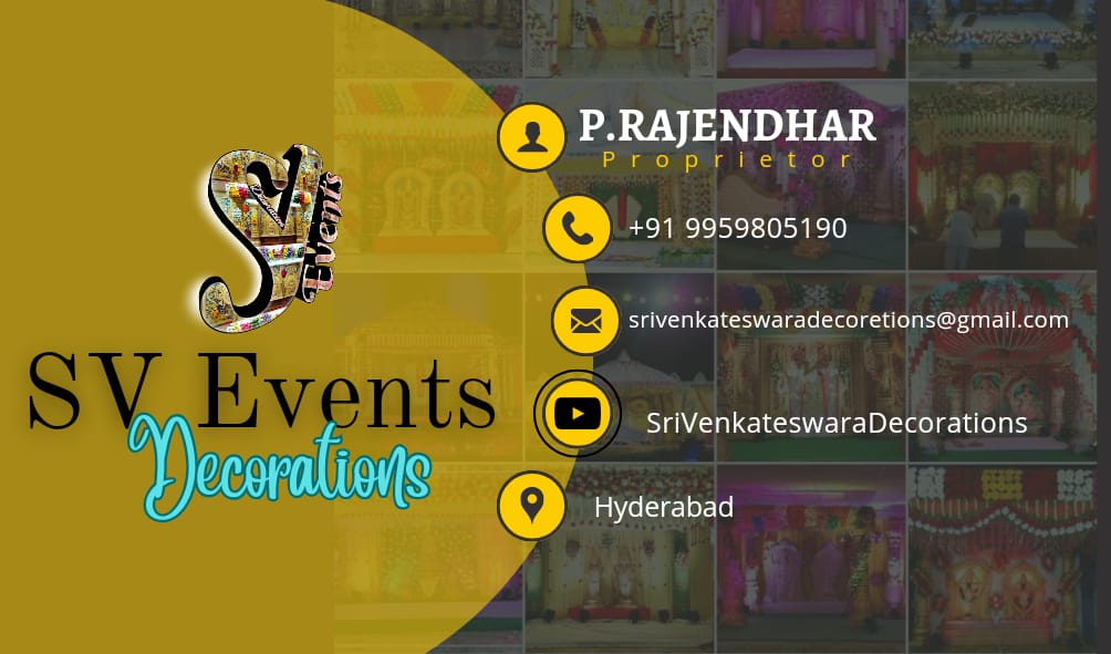 SV Events Decorations Hyderabad