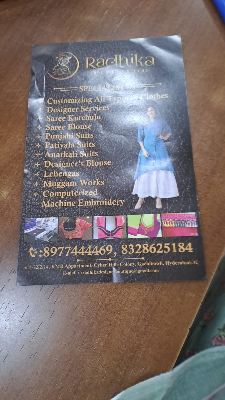 Radhika Designer Boutique Hyderabad